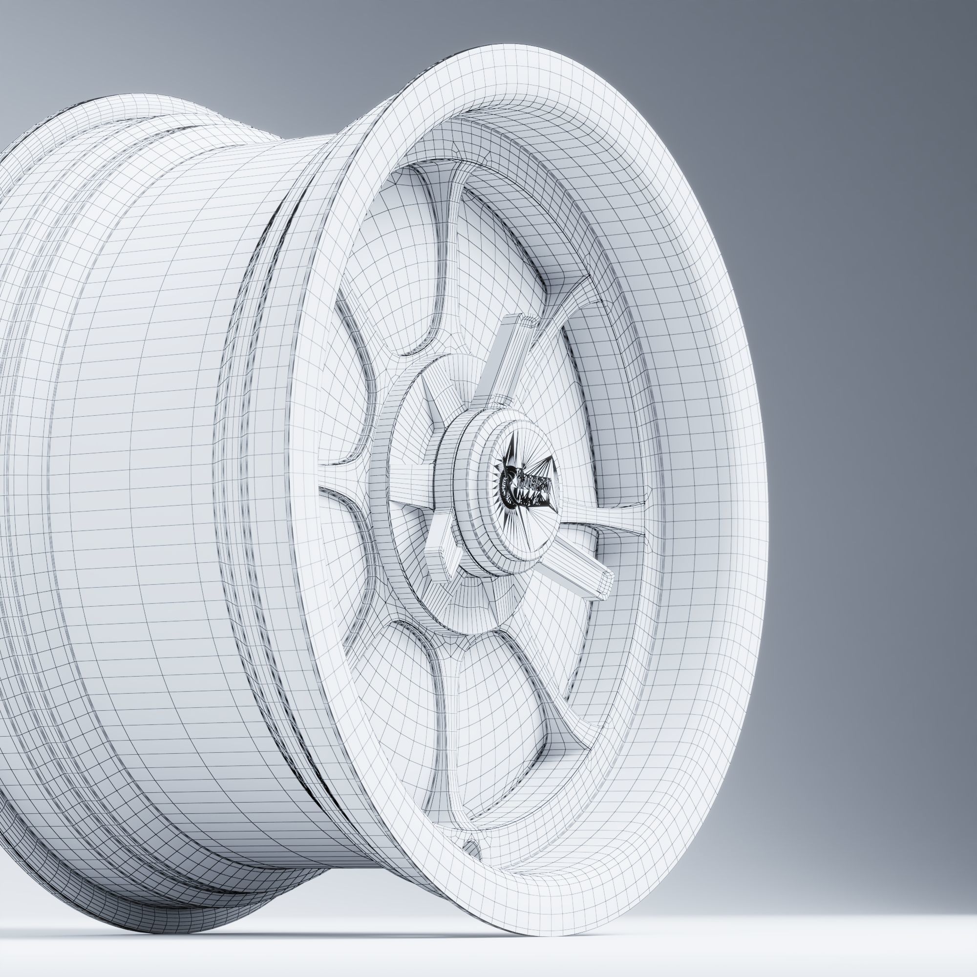 Rocket Racing Wheels Fire Low-poly 3D model_17