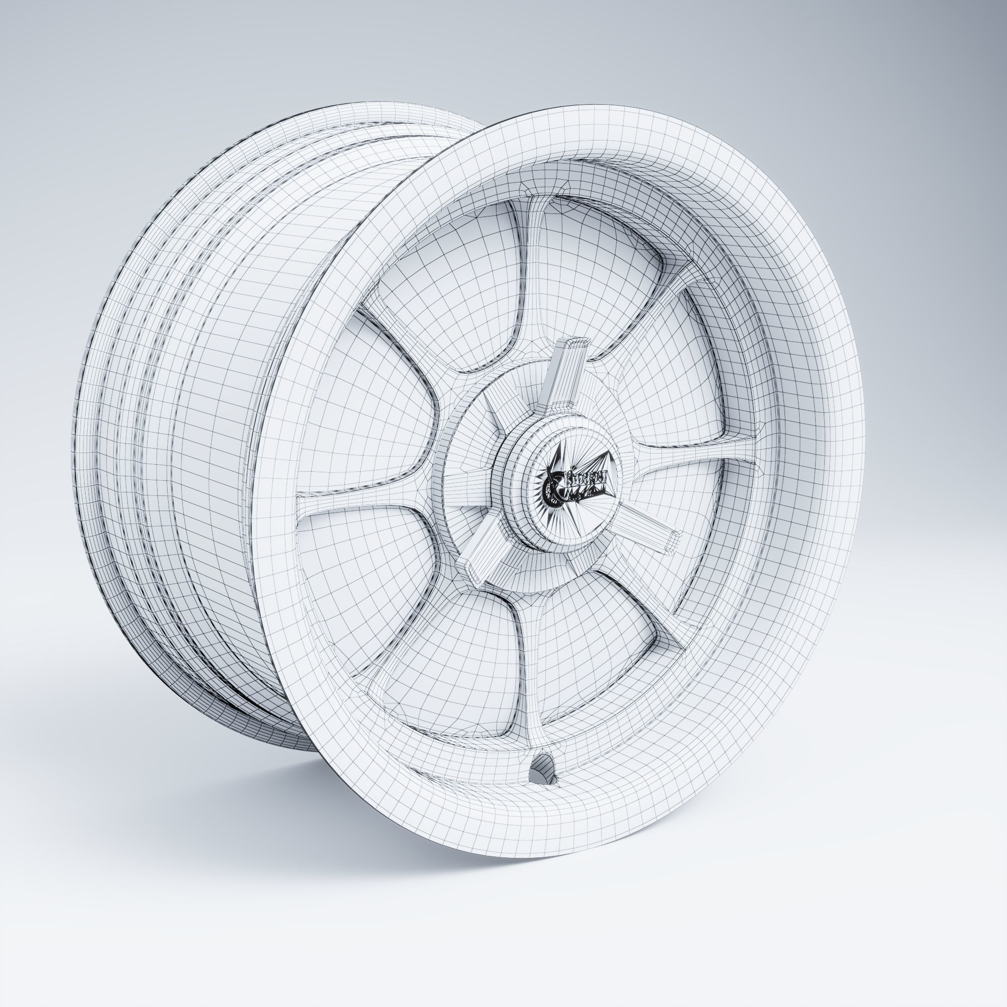 Rocket Racing Wheels Fire Low-poly 3D model_25