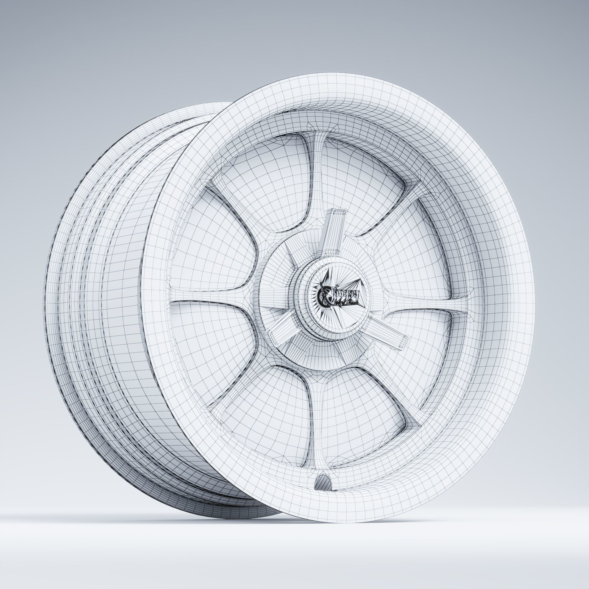Rocket Racing Wheels Fire Low-poly 3D model_14