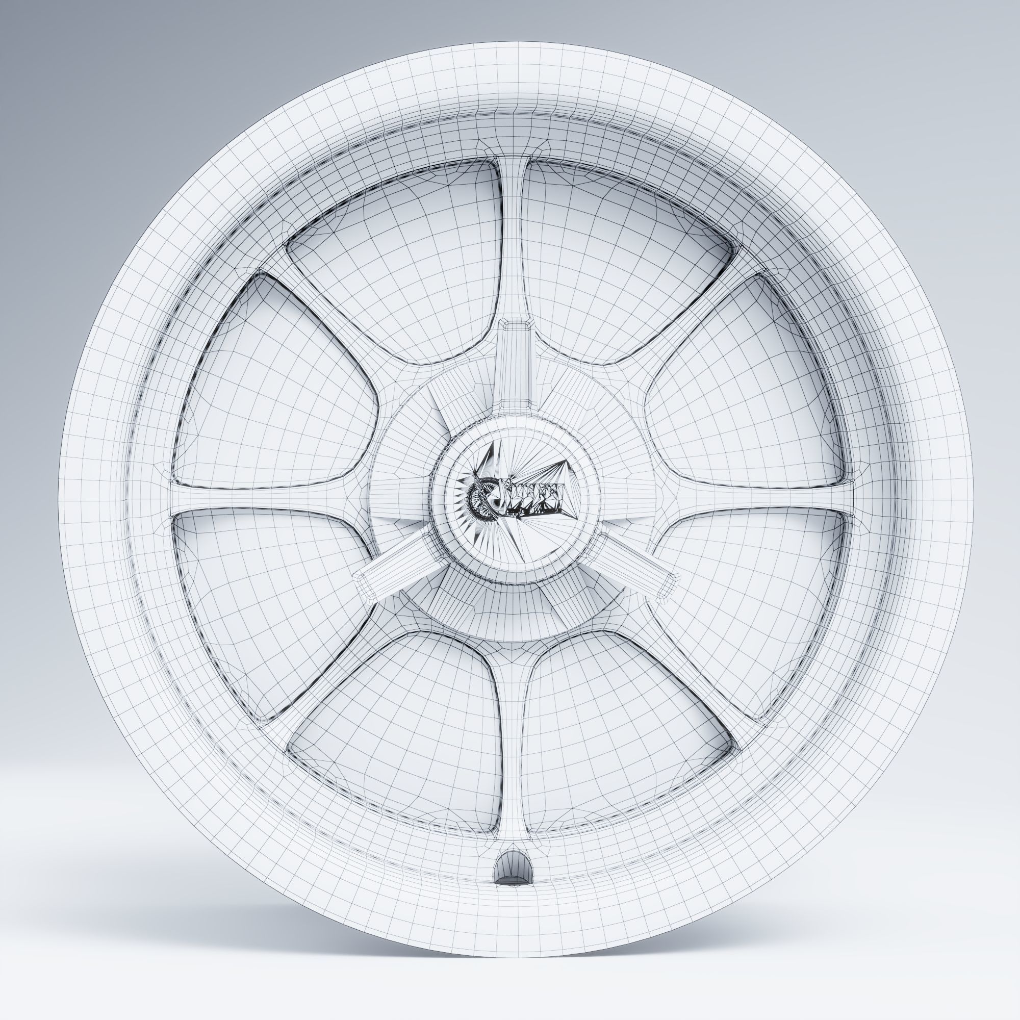 Rocket Racing Wheels Fire Low-poly 3D model_16