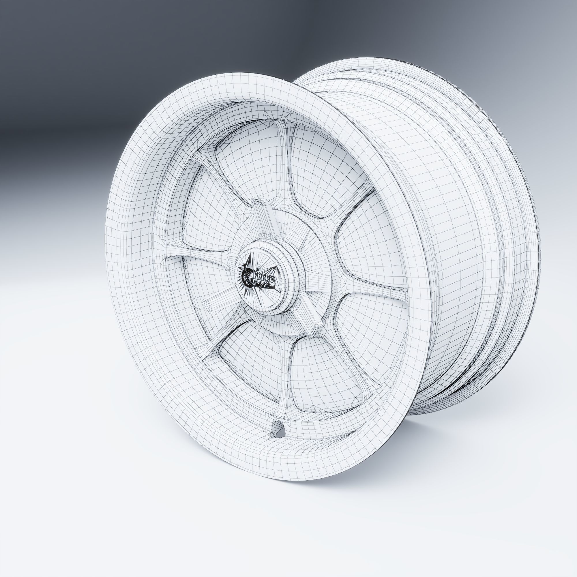 Rocket Racing Wheels Fire Low-poly 3D model_26