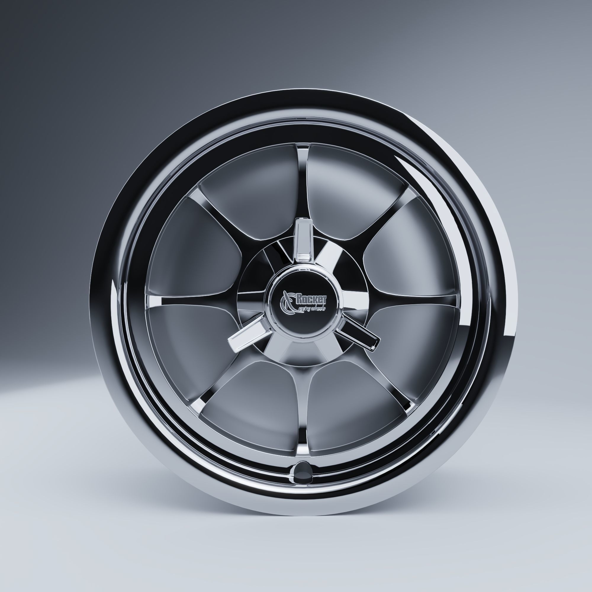 Rocket Racing Wheels Fire Low-poly 3D model_13