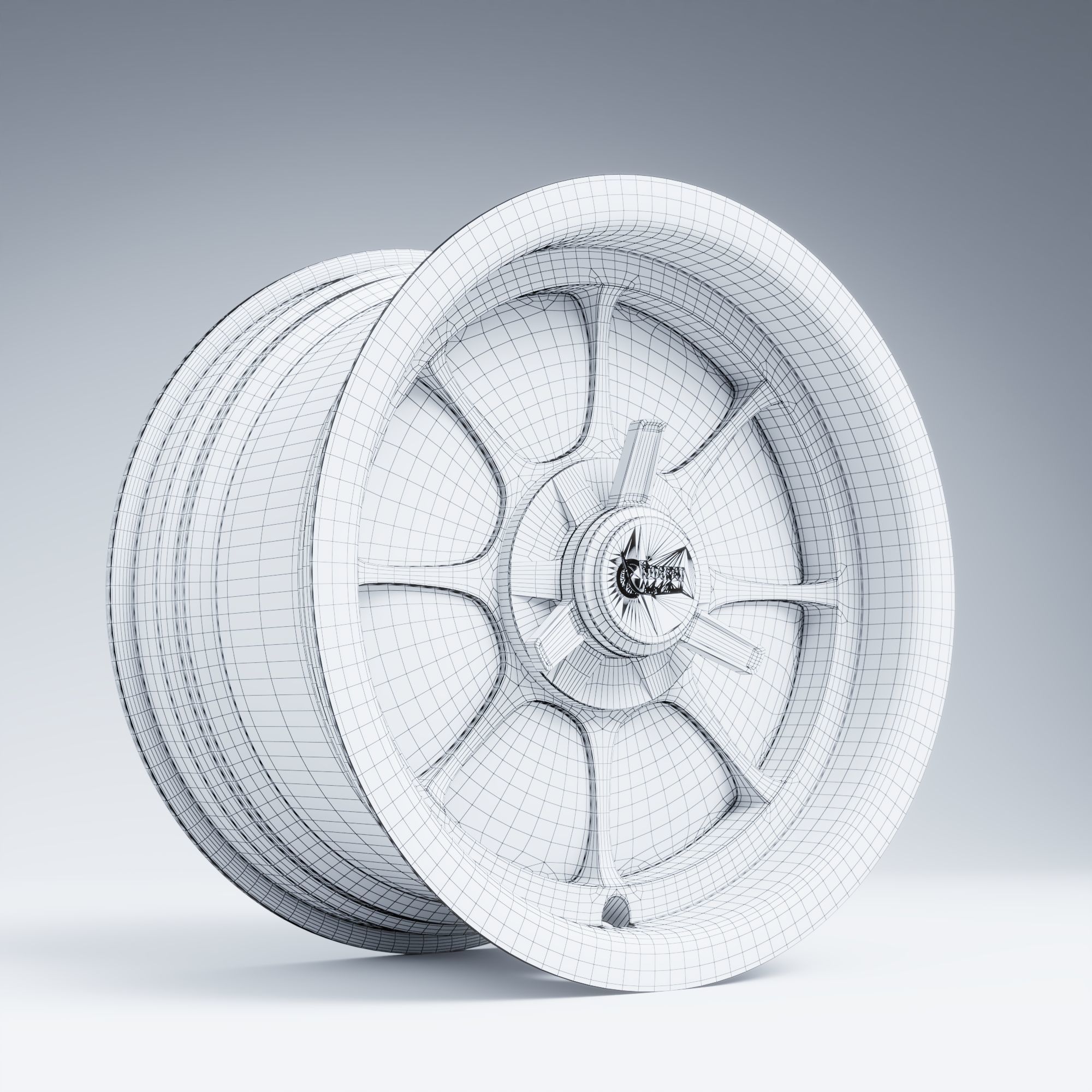 Rocket Racing Wheels Fire Low-poly 3D model_22