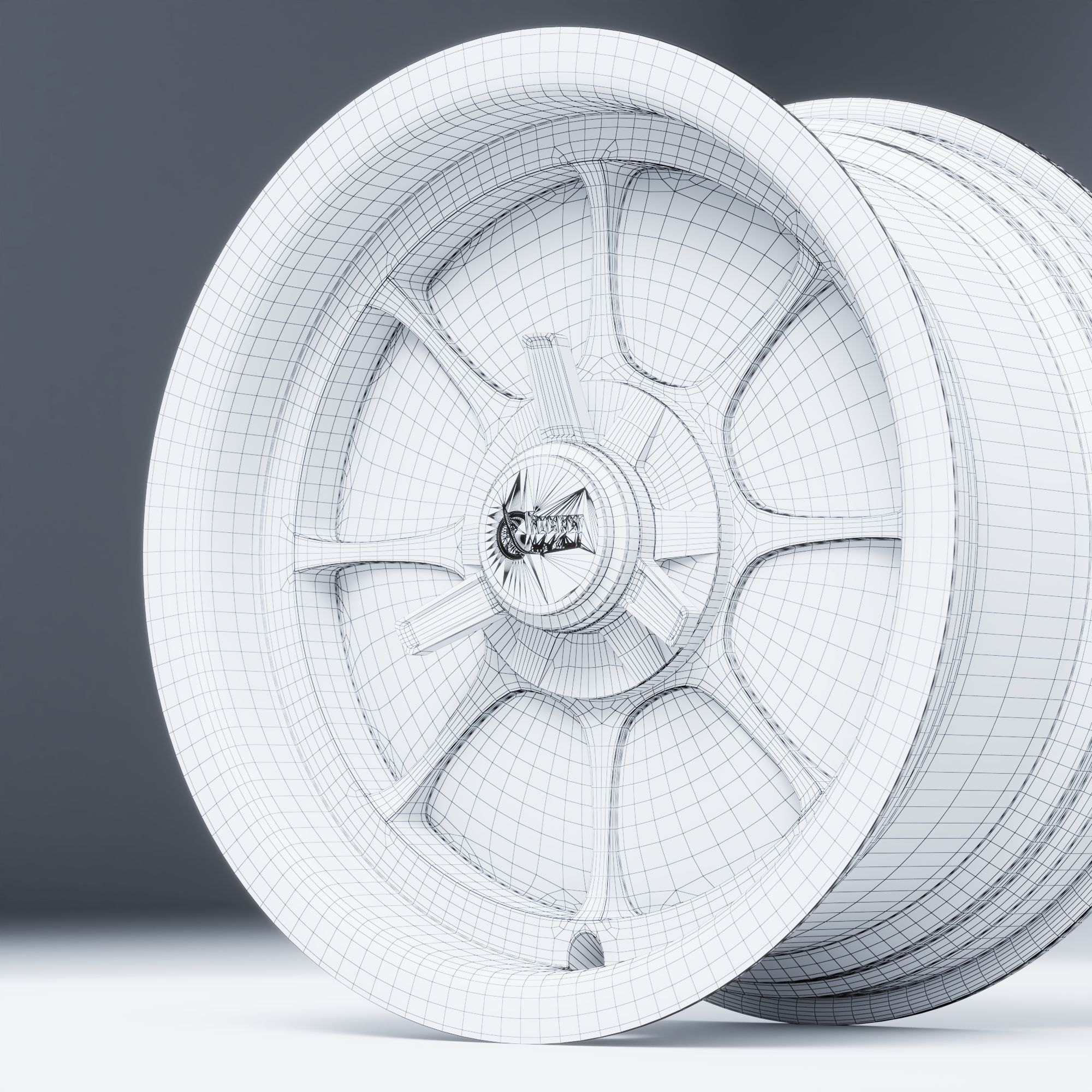 Rocket Racing Wheels Fire Low-poly 3D model_19