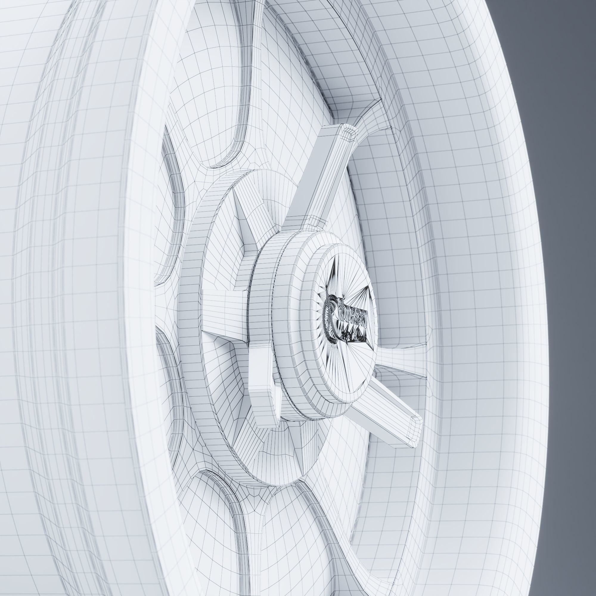 Rocket Racing Wheels Fire Low-poly 3D model_21