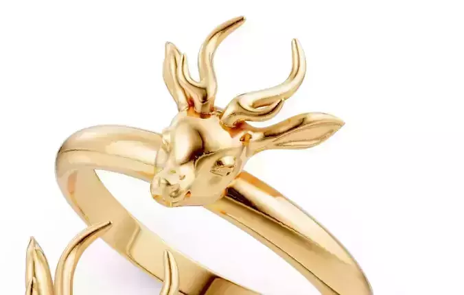 Deer ring Free 3D print model