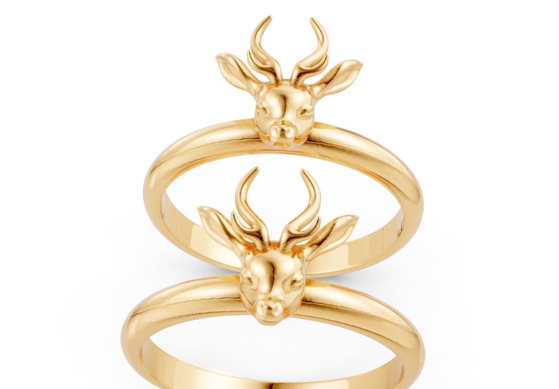 Deer ring Free 3D print model_7