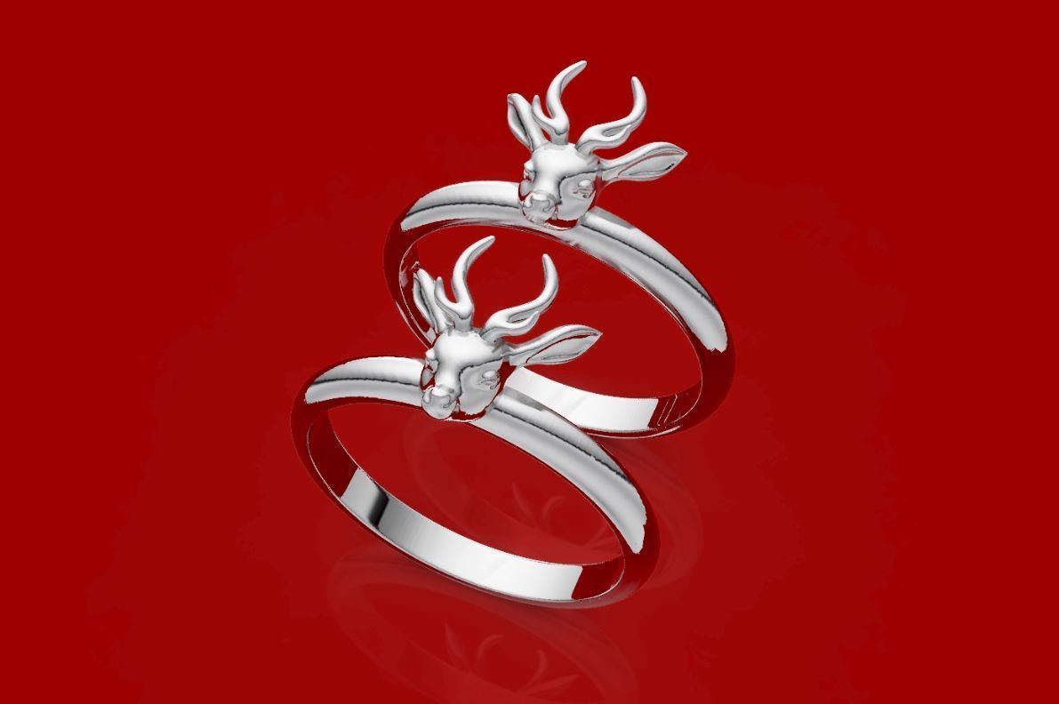 Deer ring Free 3D print model_3