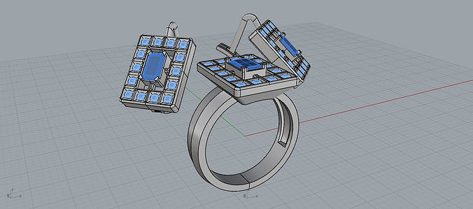 Beautiful Ring With His Earrings 3D print model