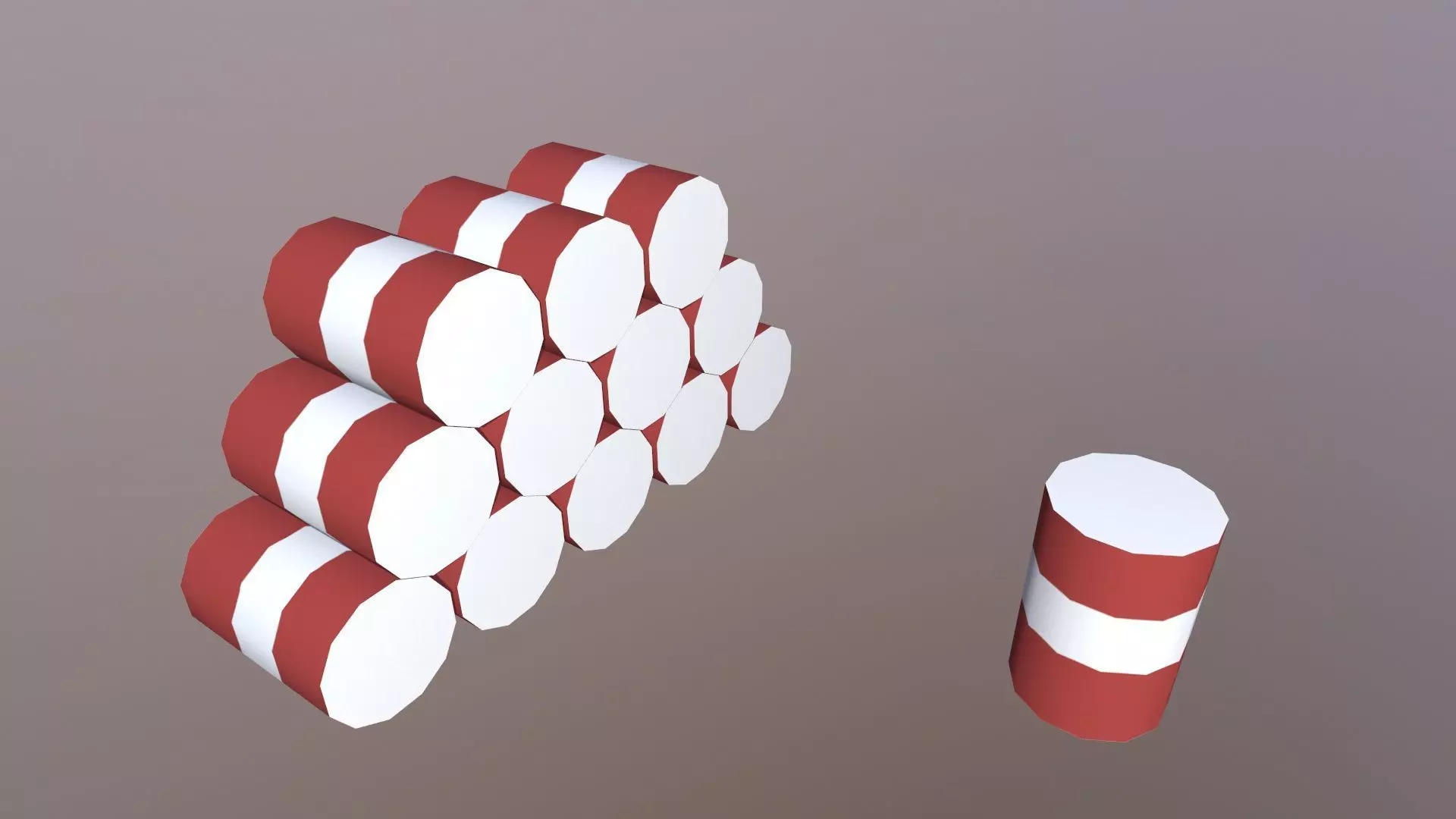 Oil Drums Low-poly 3D model_0