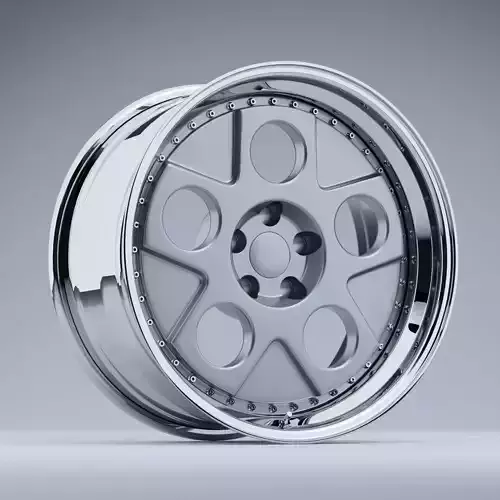 HRE 454 3 Piece Wheels Low-poly 3D model