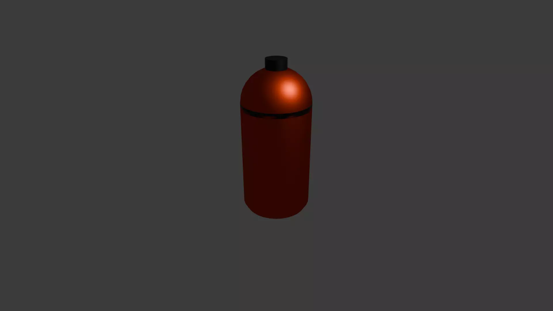 a simple metallic water bottle Free low-poly 3D model_0