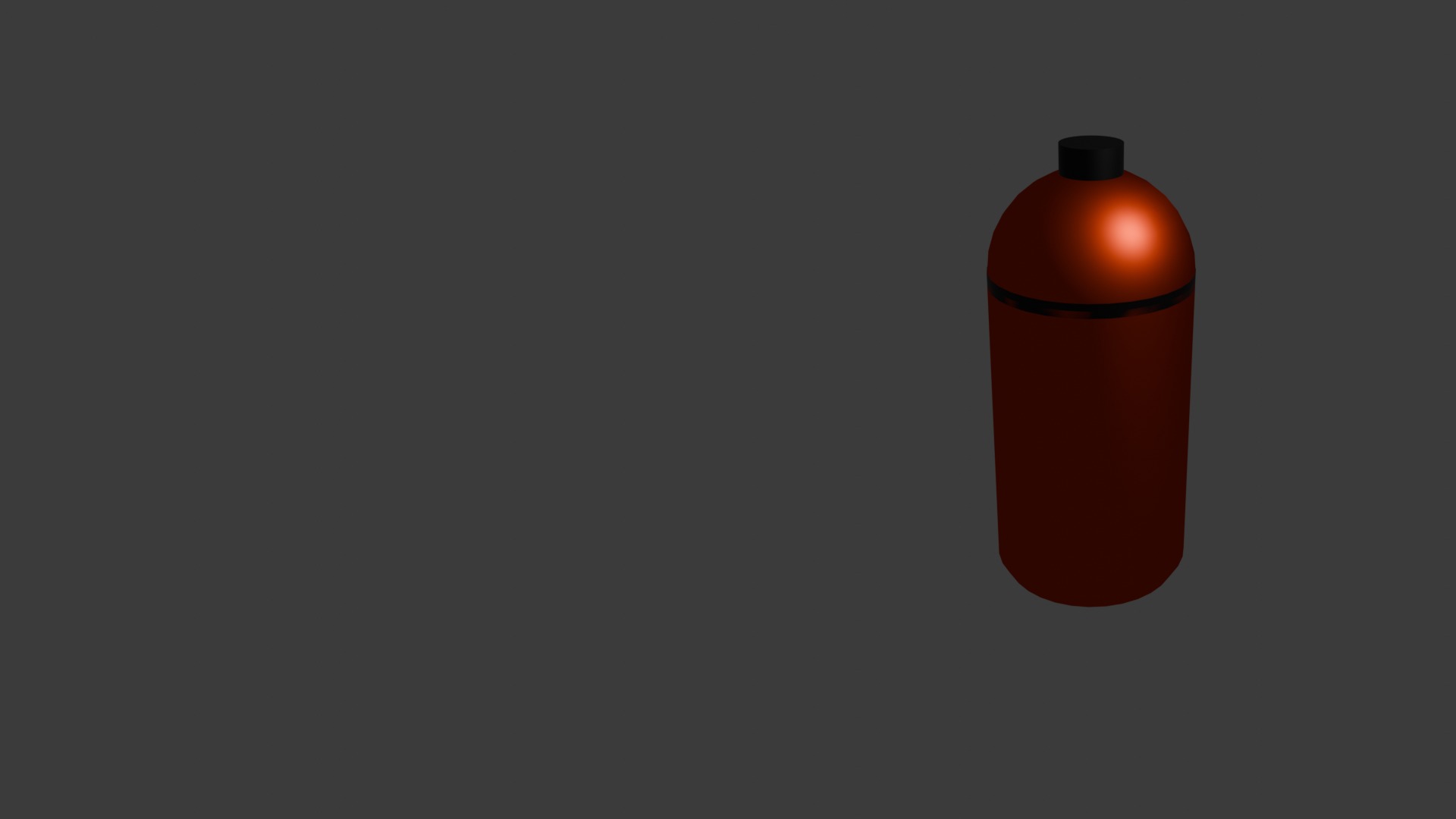 a simple metallic water bottle Free low-poly 3D model_2