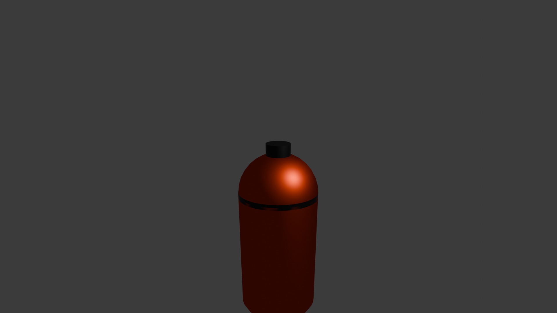 a simple metallic water bottle Free low-poly 3D model_3