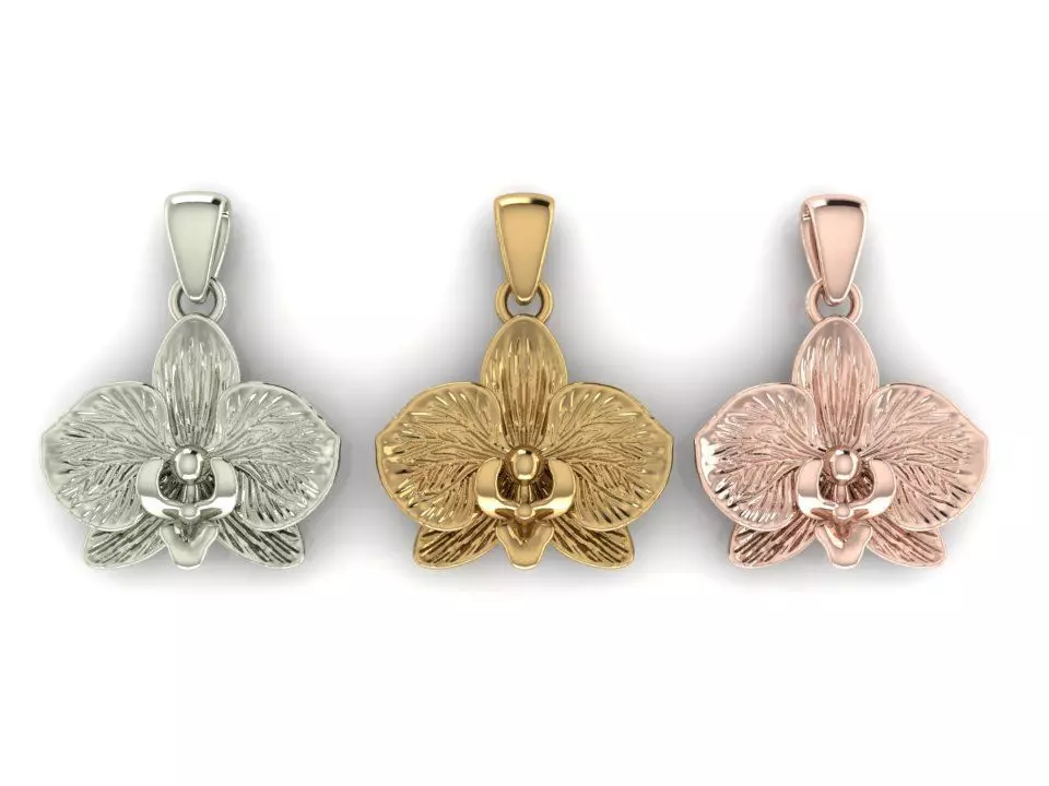 PENDANT ORCHID SMALL LADY 3D print model