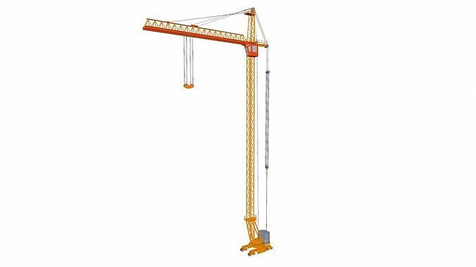 Tower Crane PBR Low-poly 3D model