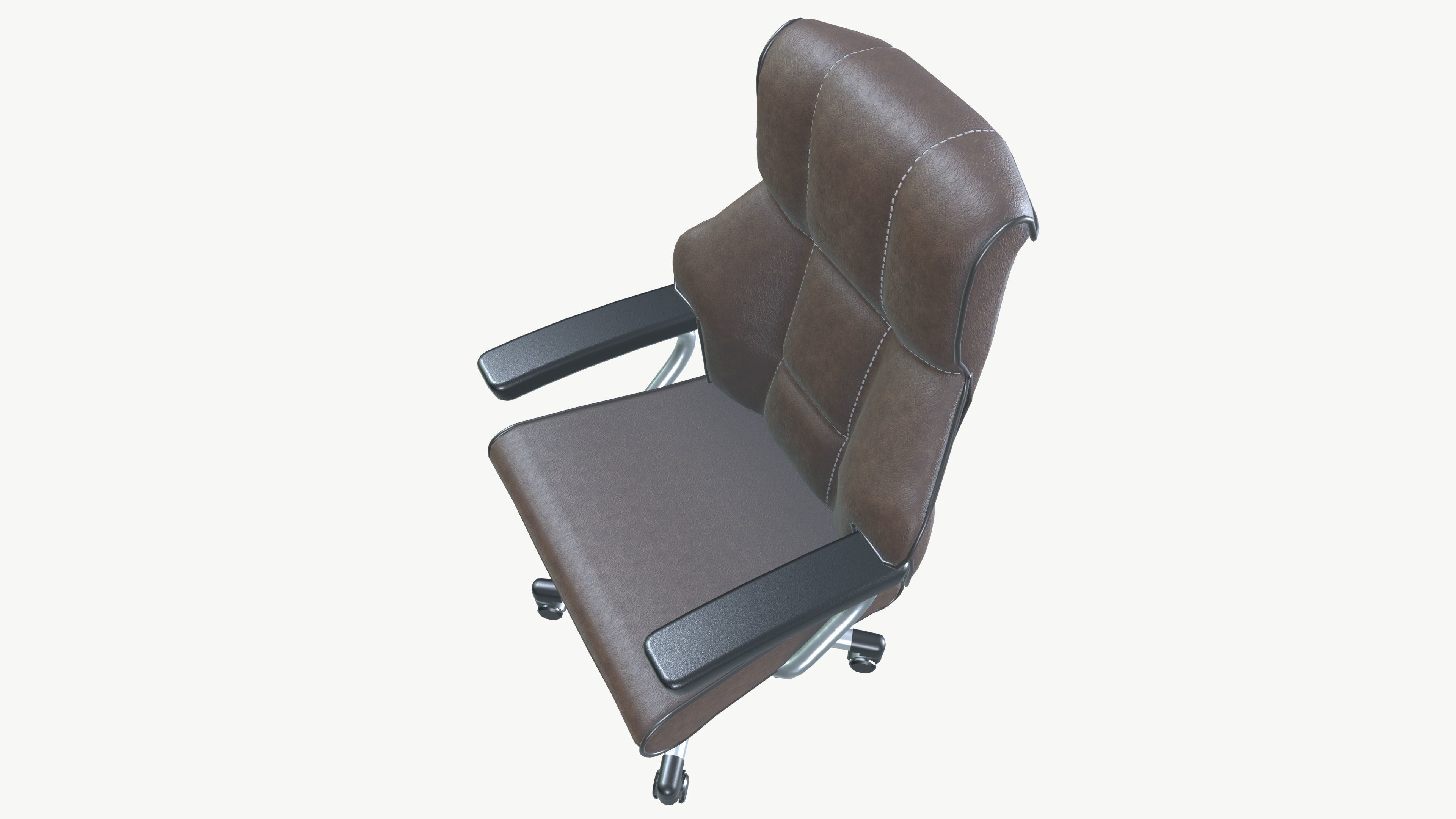 Office Chair Low-poly 3D model_5