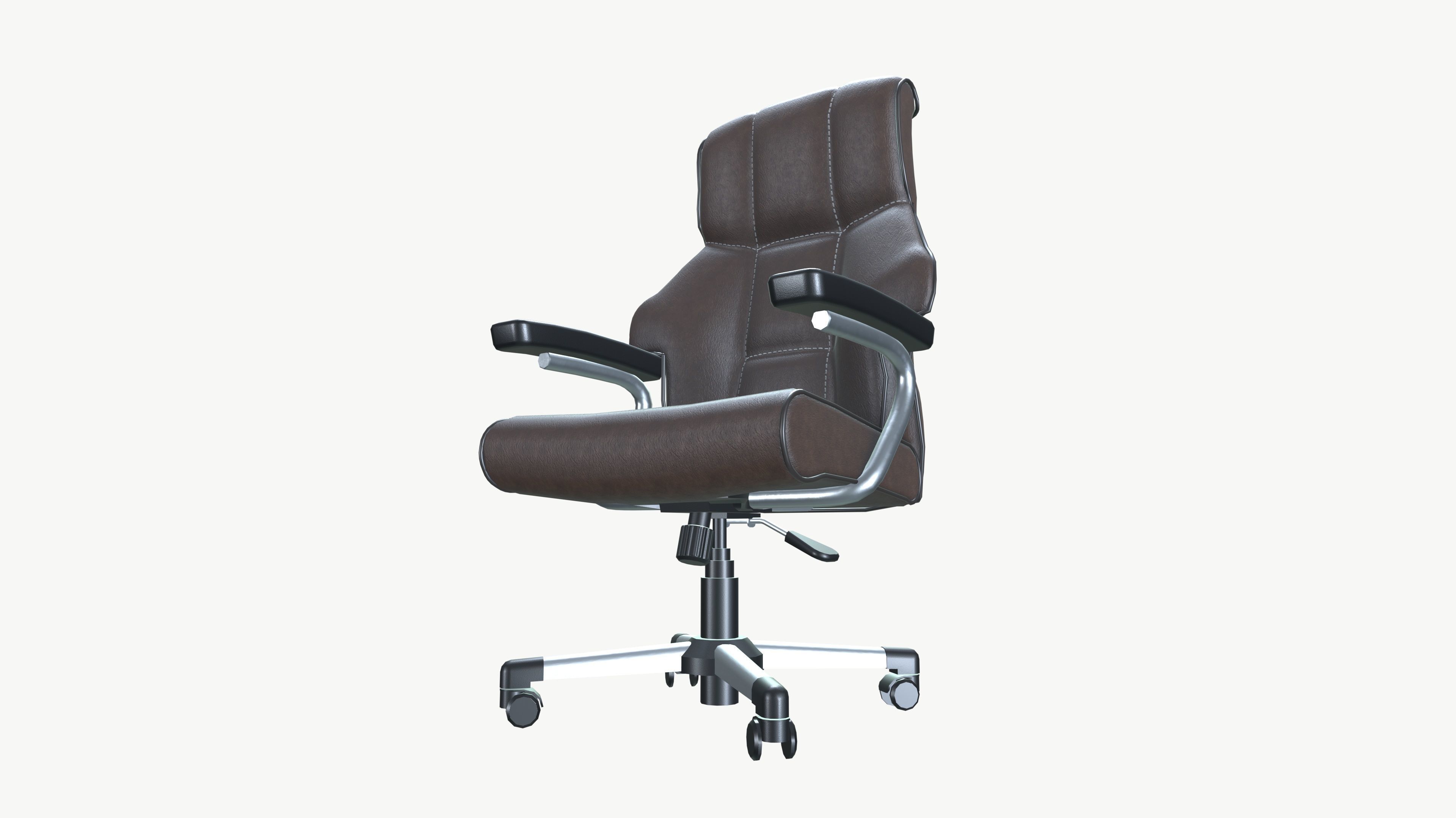 Office Chair Low-poly 3D model_6