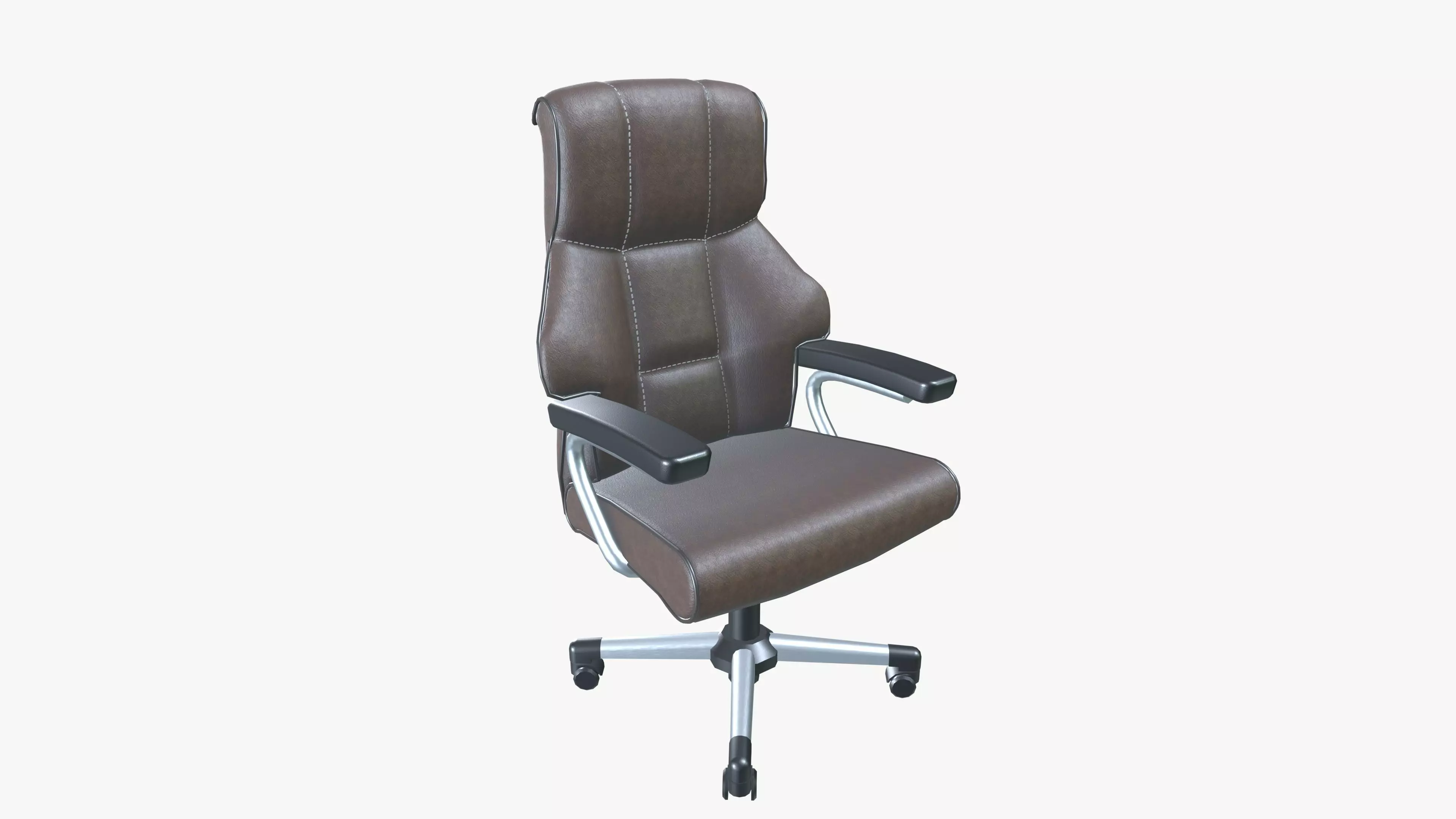 Office Chair Low-poly 3D model_0