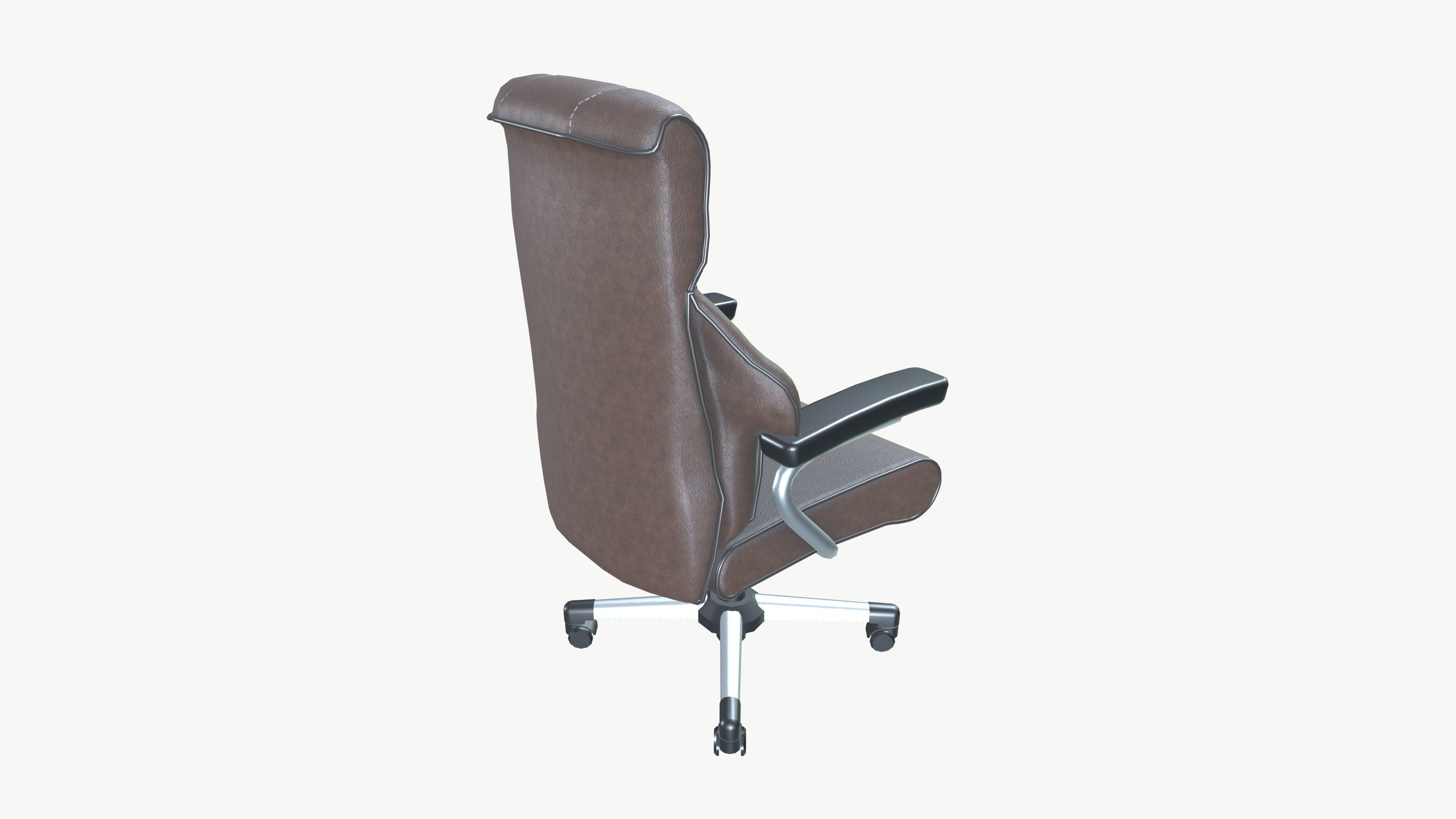 Office Chair Low-poly 3D model_4