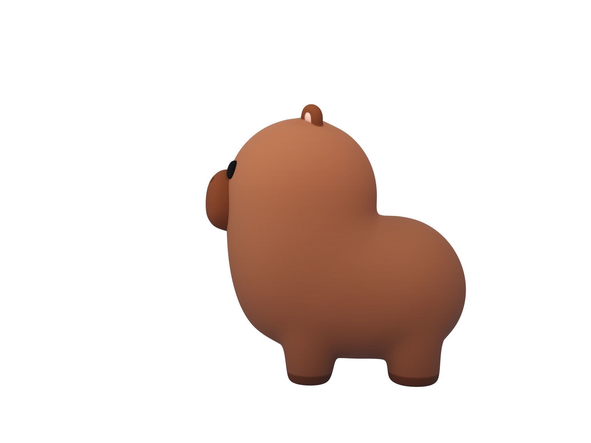 Capybara Character 3D model_7