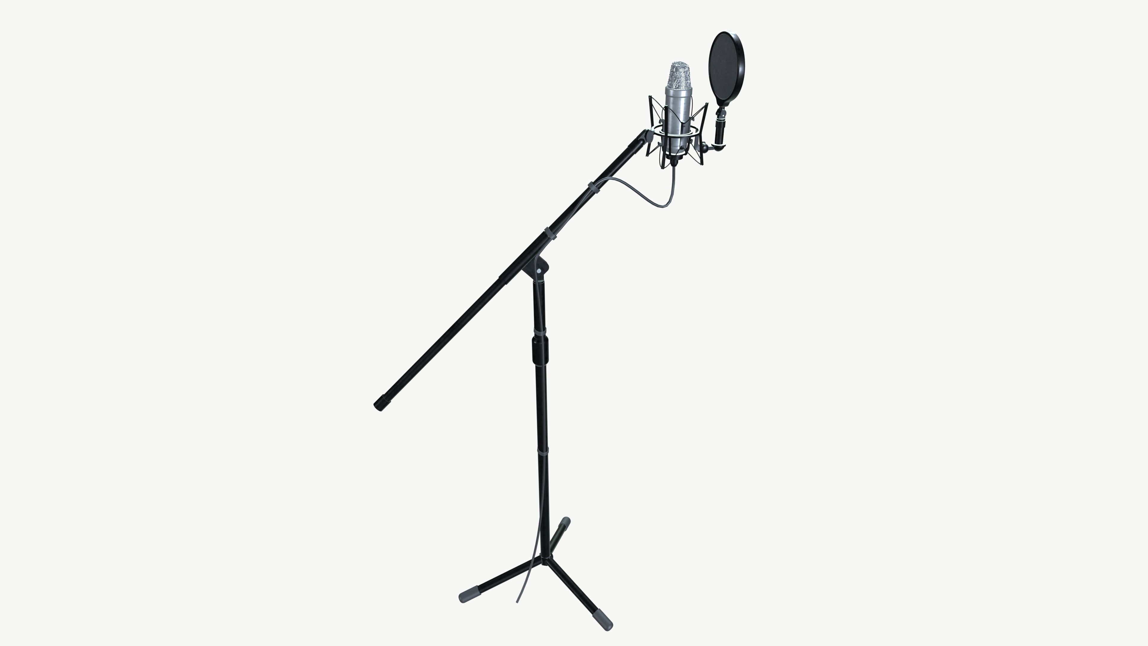Studio Mic Low-poly 3D model_3