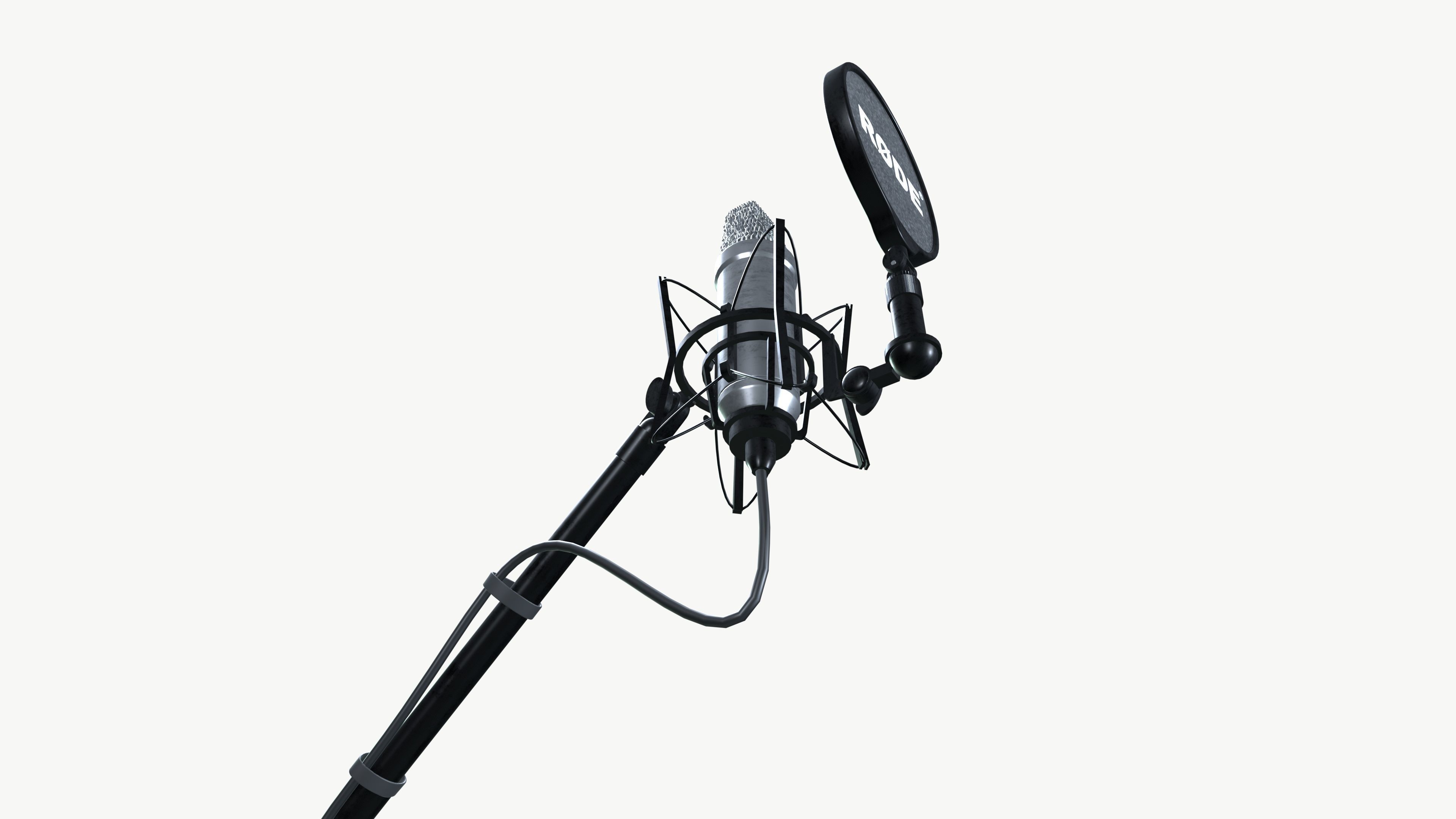 Studio Mic Low-poly 3D model_6