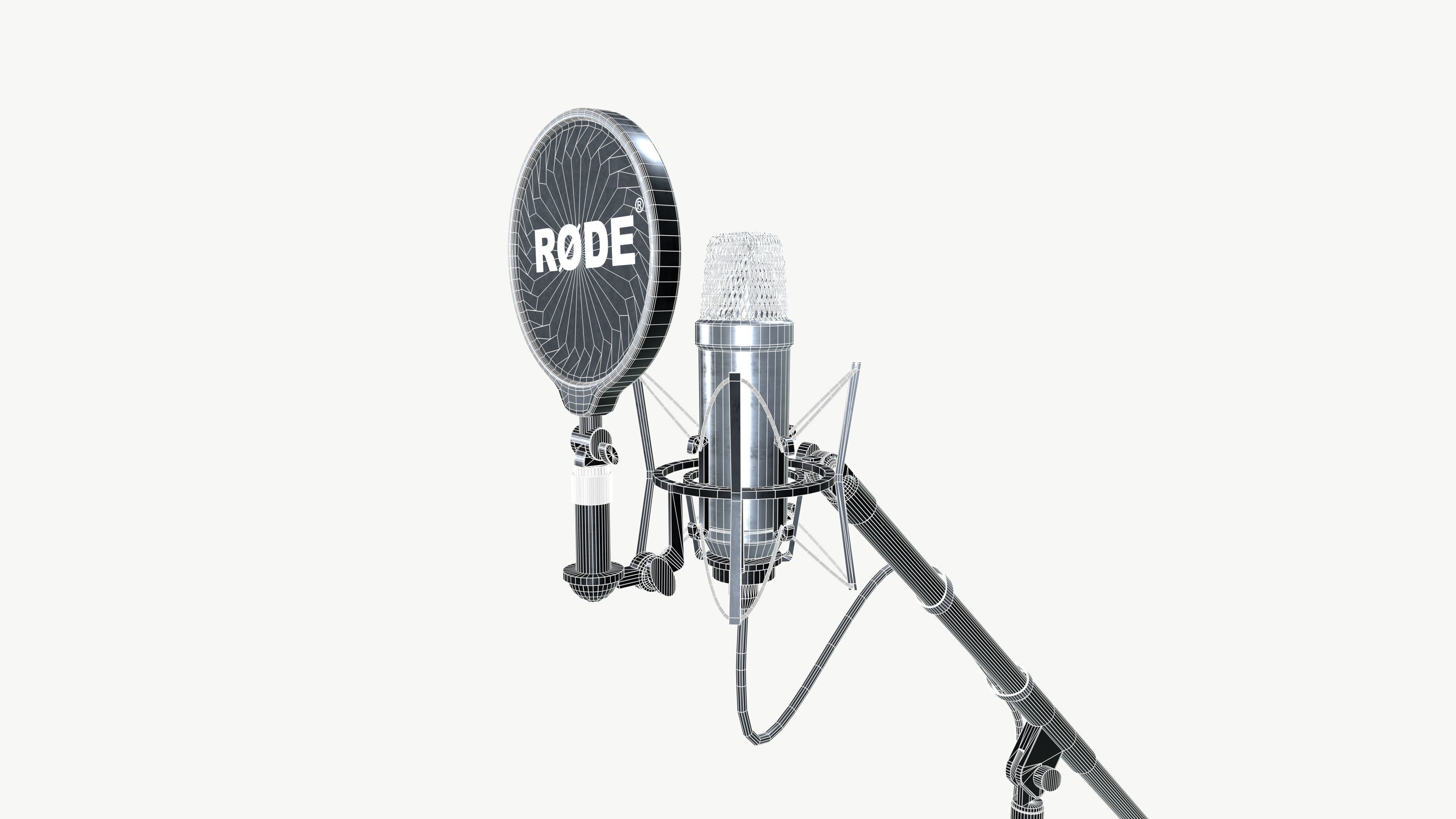 Studio Mic Low-poly 3D model_8