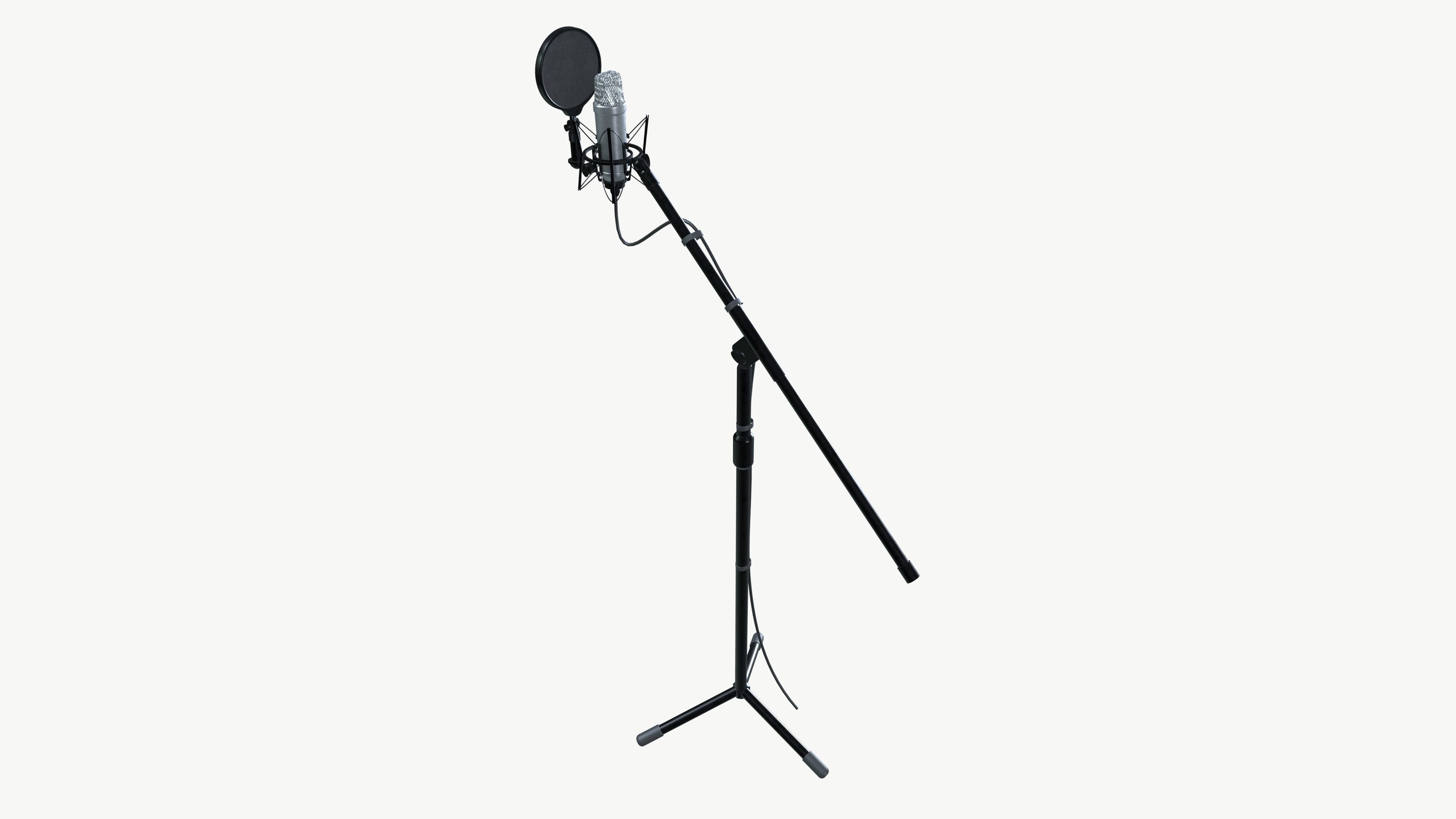 Studio Mic Low-poly 3D model_2