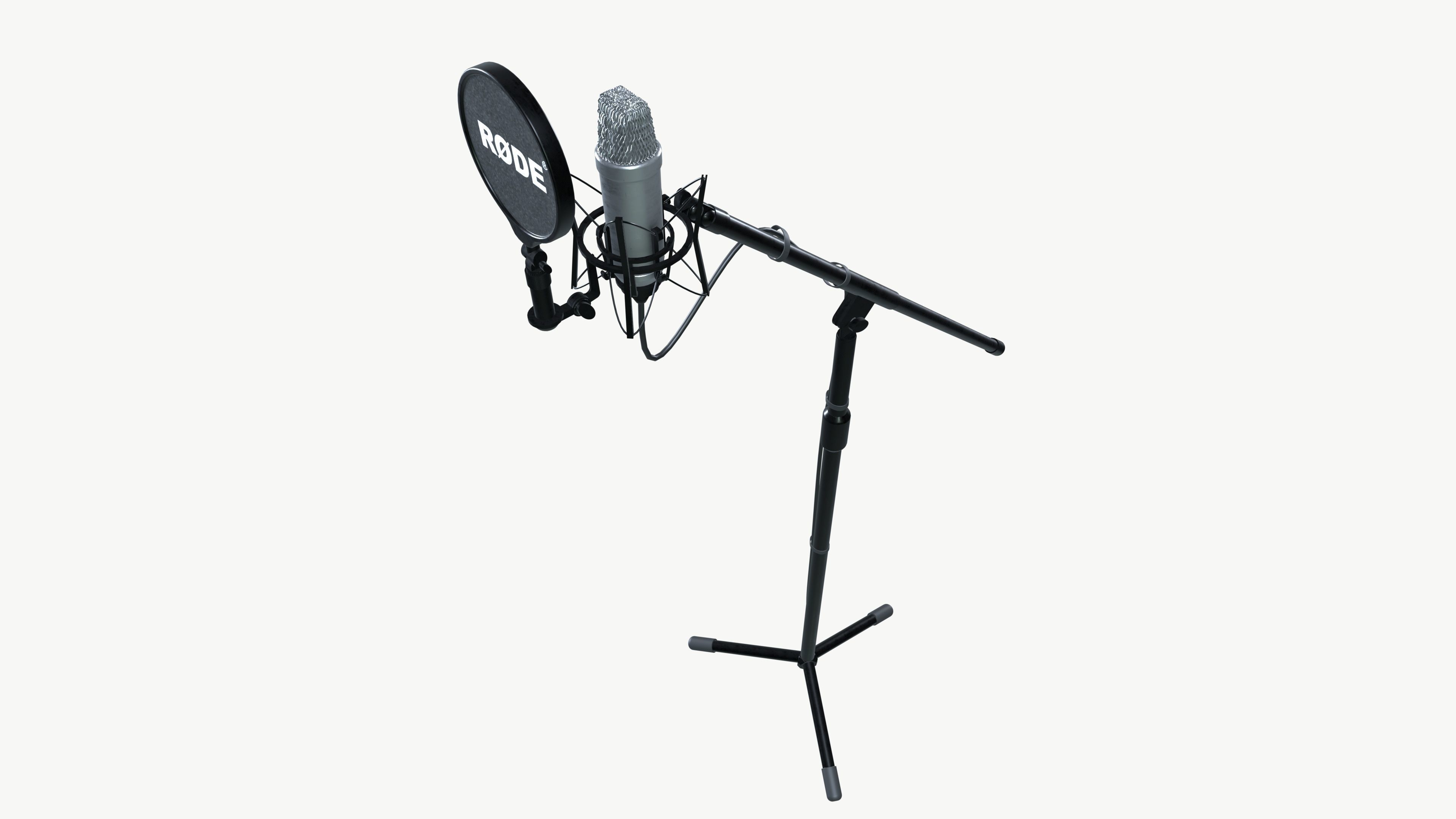 Studio Mic Low-poly 3D model_4