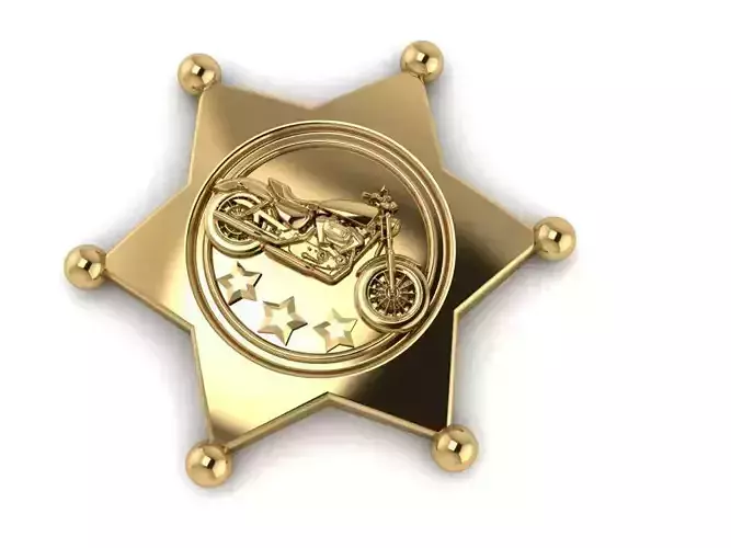 PENDANT MOTORCYCLE HARLEY DAVIDSON SERIFF STAR