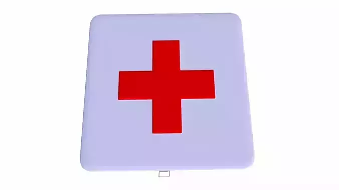 First Aid Kit Low-poly 3D model