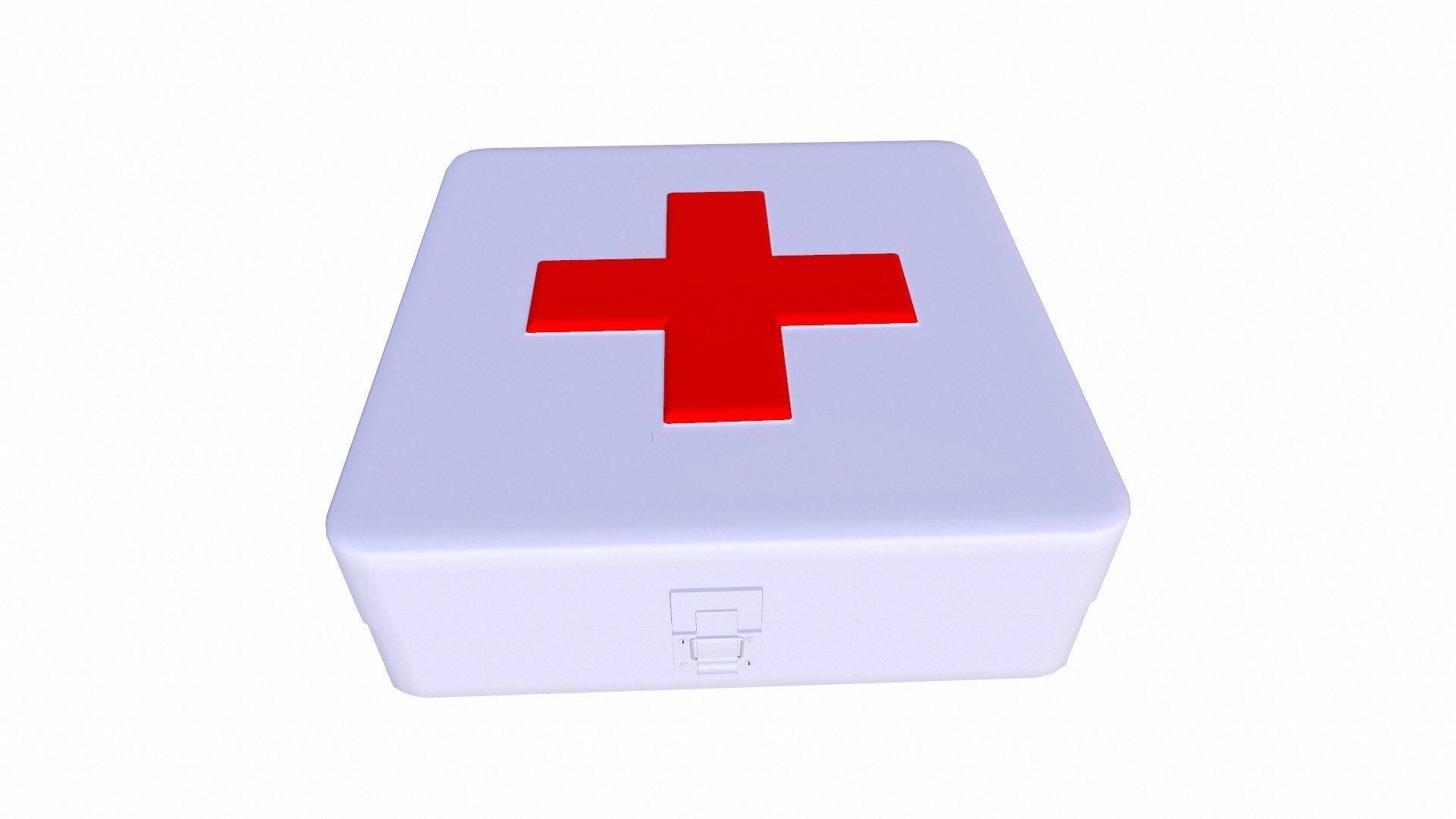 First Aid Kit Low-poly 3D model_7