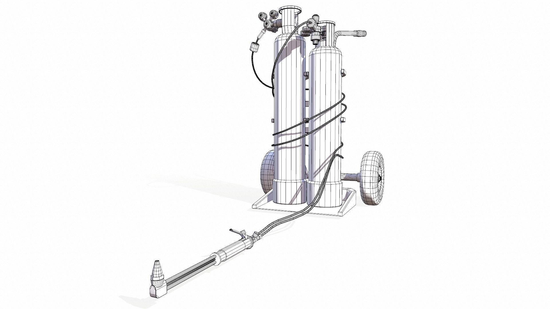 Welding Tank Machine Setup PBR Low-poly 3D model_20