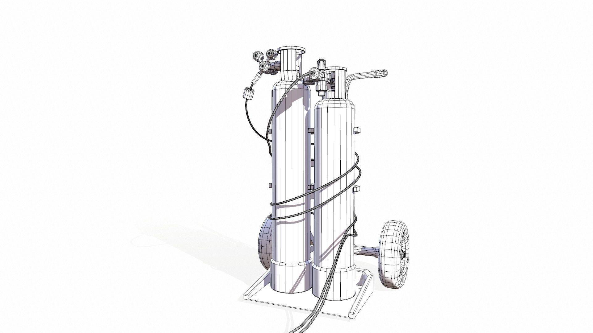 Welding Tank Machine Setup PBR Low-poly 3D model_21