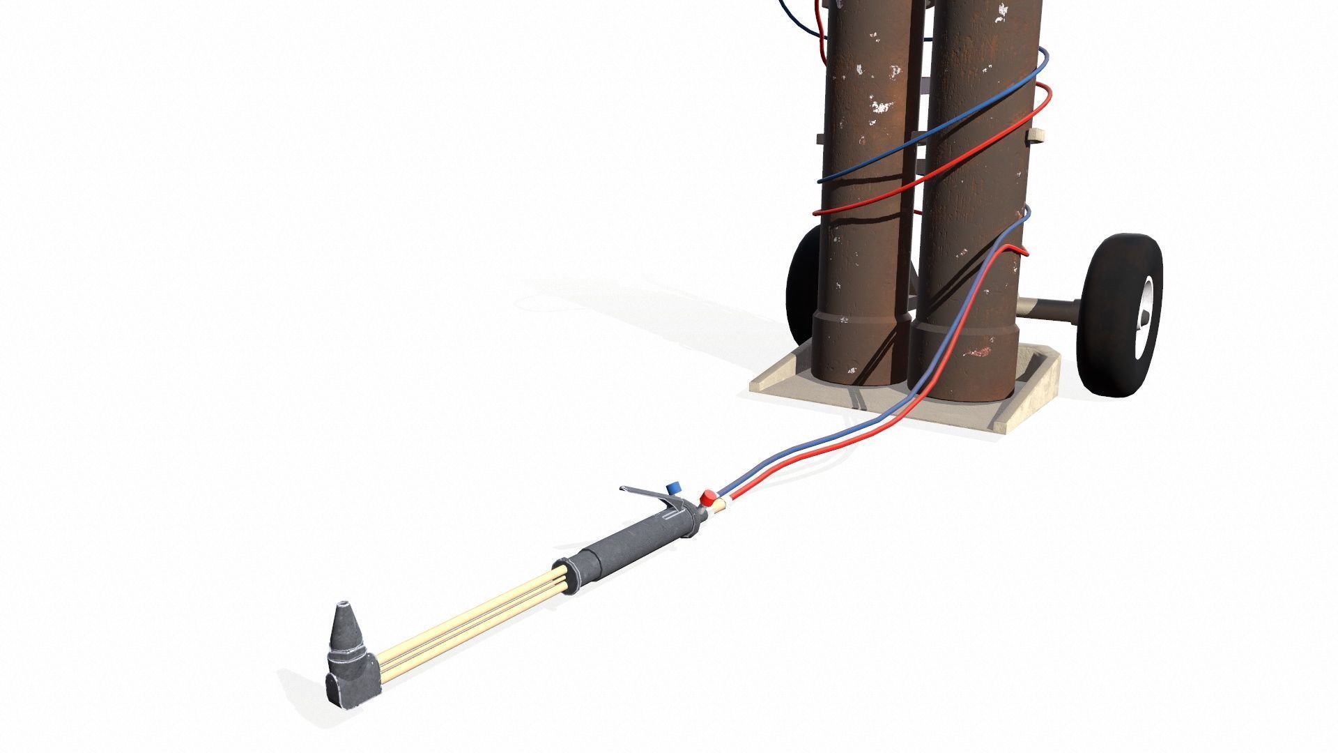 Welding Tank Machine Setup PBR Low-poly 3D model_17