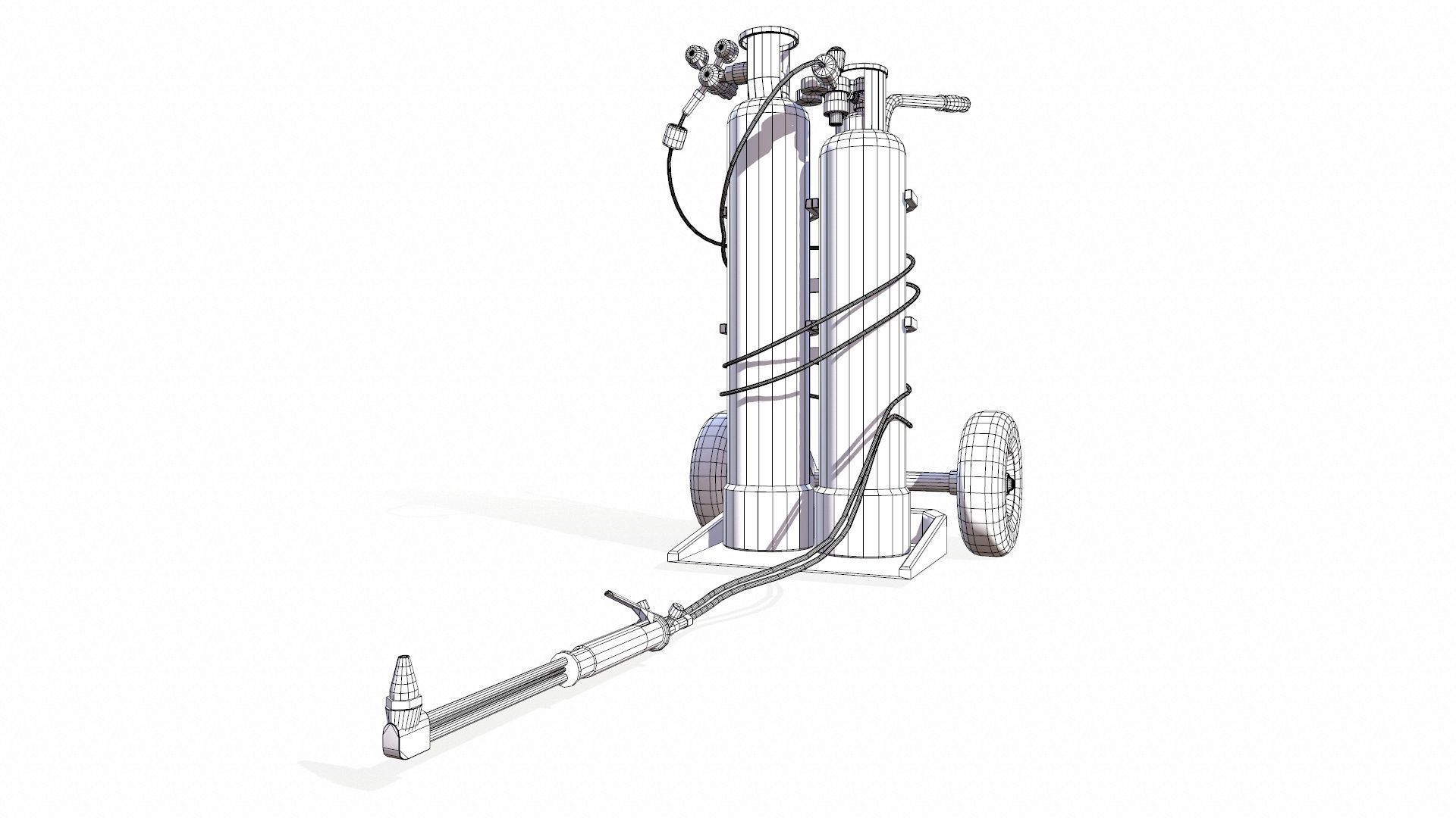 Welding Tank Machine Setup PBR Low-poly 3D model_19