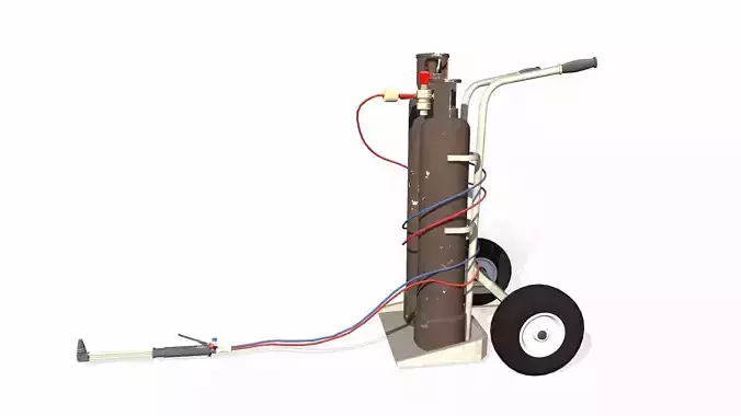 Welding Tank Machine Setup PBR Low-poly 3D model