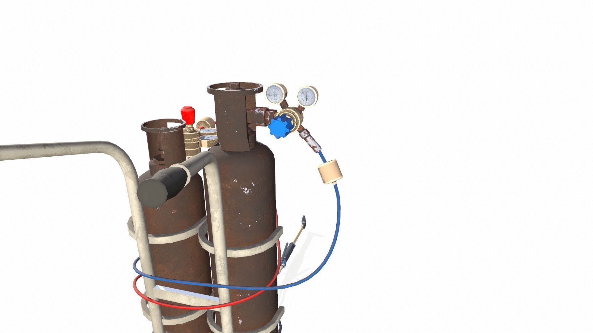 Welding Tank Machine Setup PBR Low-poly 3D model_12