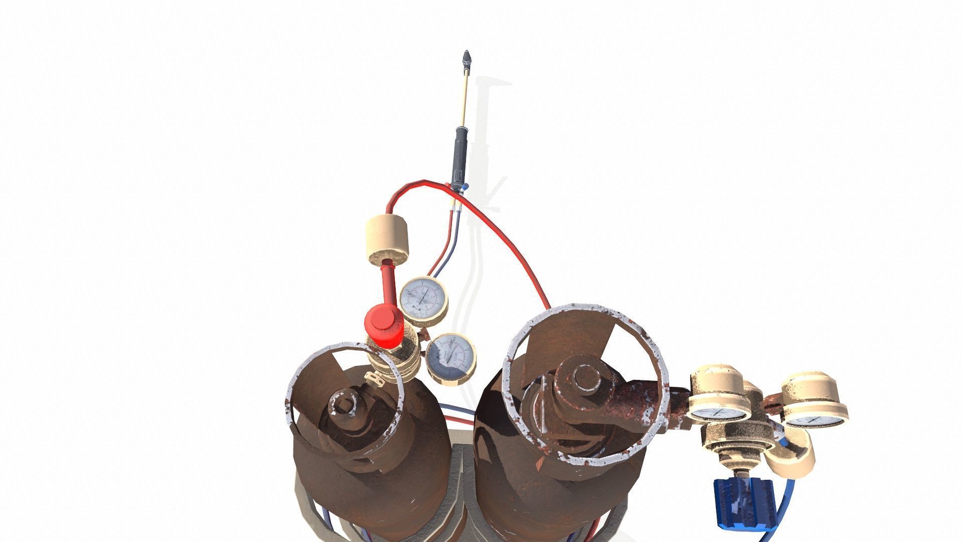 Welding Tank Machine Setup PBR Low-poly 3D model_13