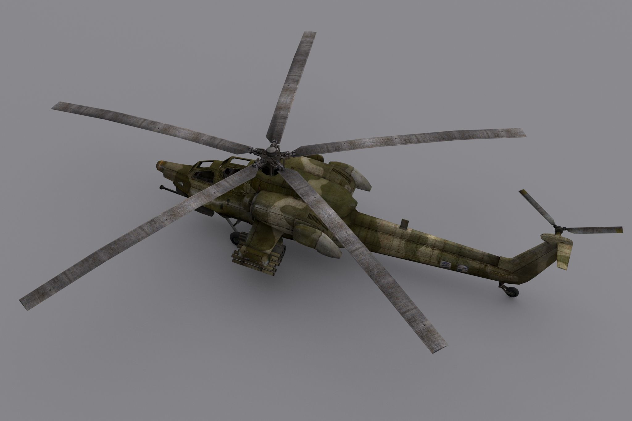 Mil Mi-28 Low-poly 3D model_3