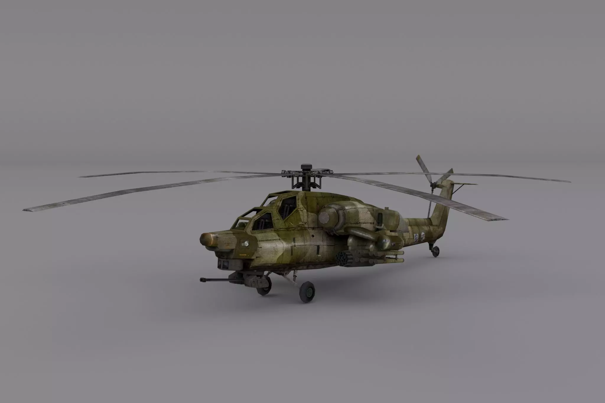 Mil Mi-28 Low-poly 3D model_0
