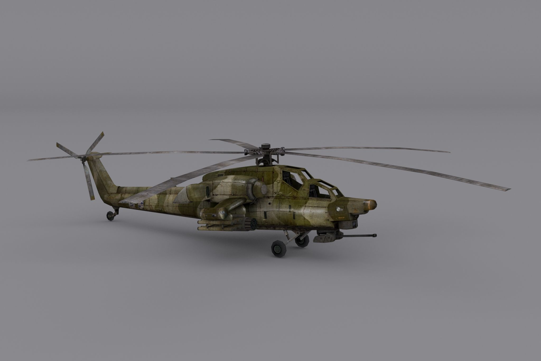 Mil Mi-28 Low-poly 3D model_2