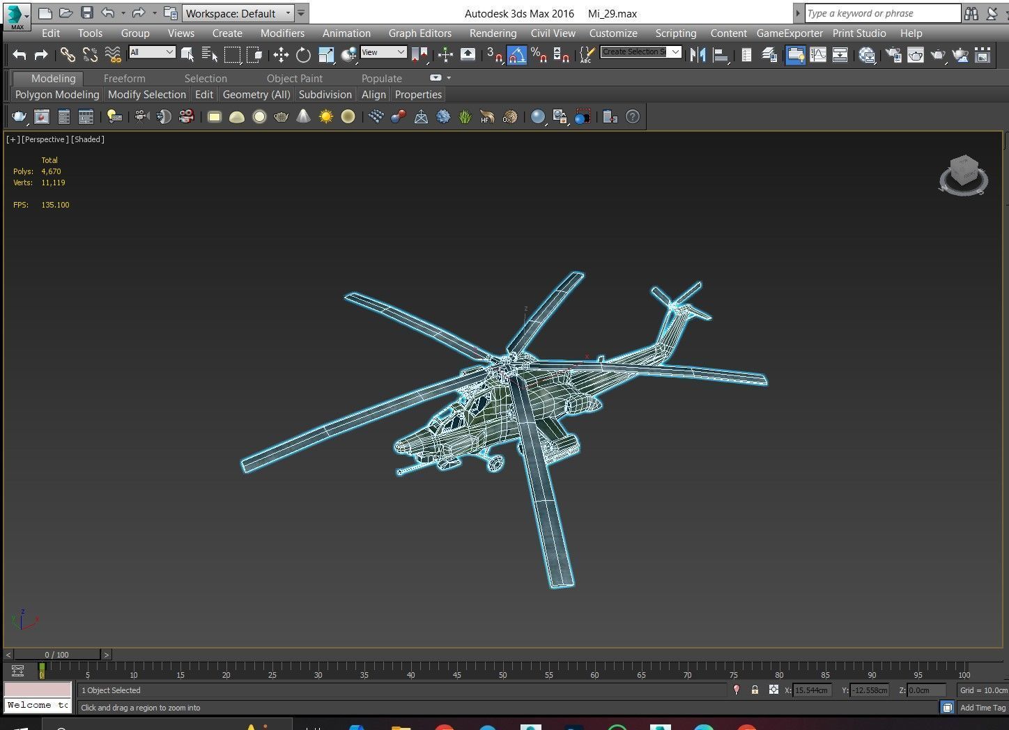 Mil Mi-28 Low-poly 3D model_8