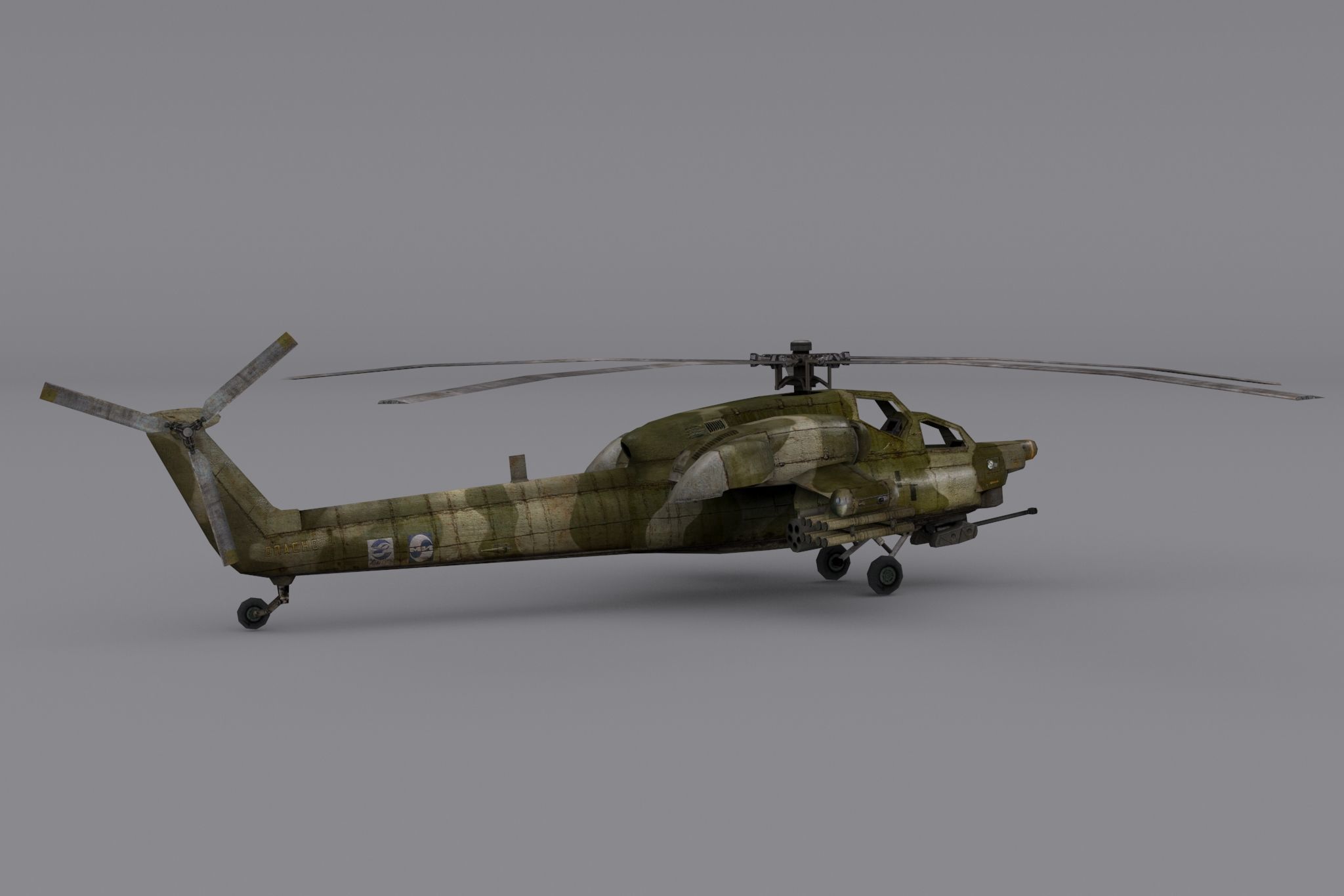 Mil Mi-28 Low-poly 3D model_4