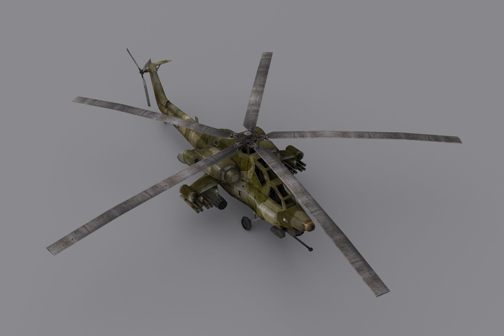 Mil Mi-28 Low-poly 3D model_1