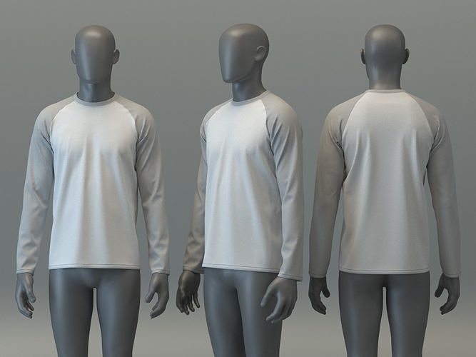 Basic Raglan Tee 3D model