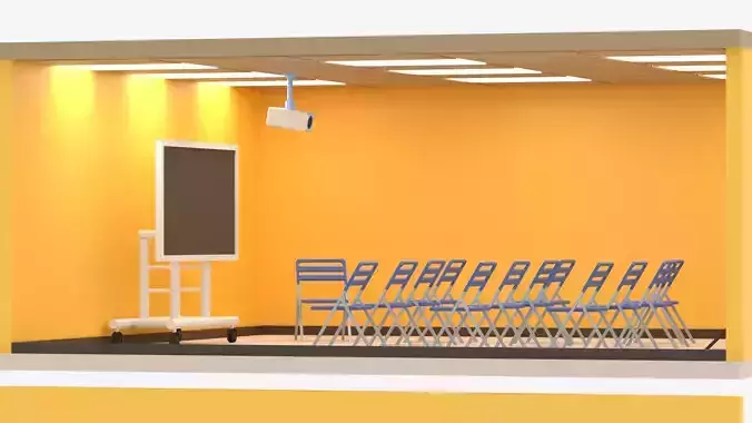 Cartoon Conference Room Interior