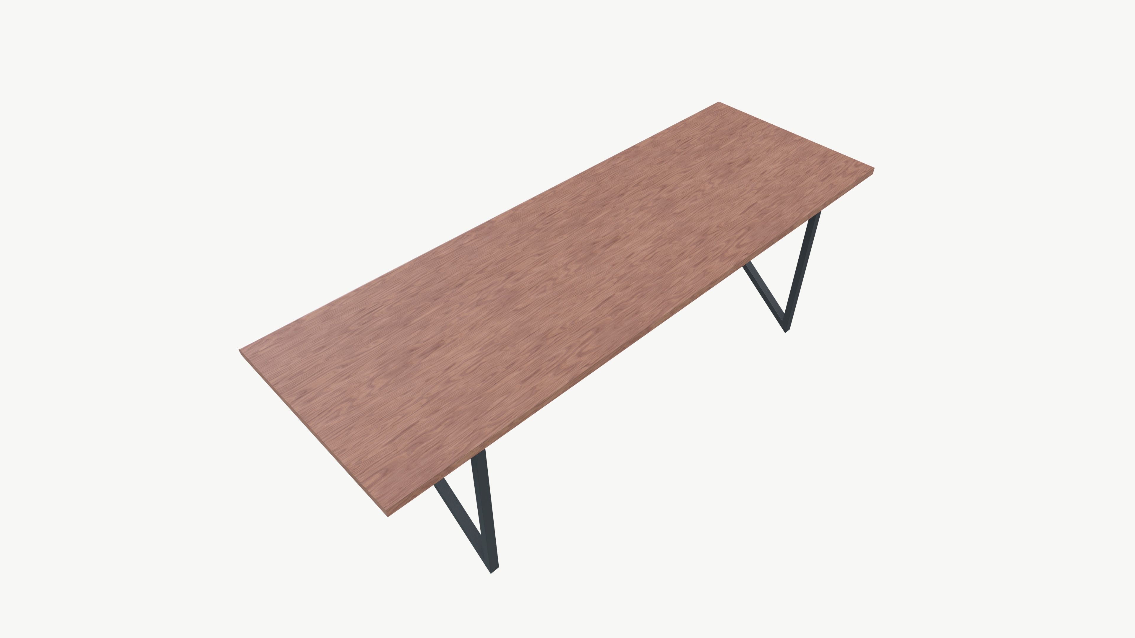 Wall Mounted Table Low-poly 3D model_3