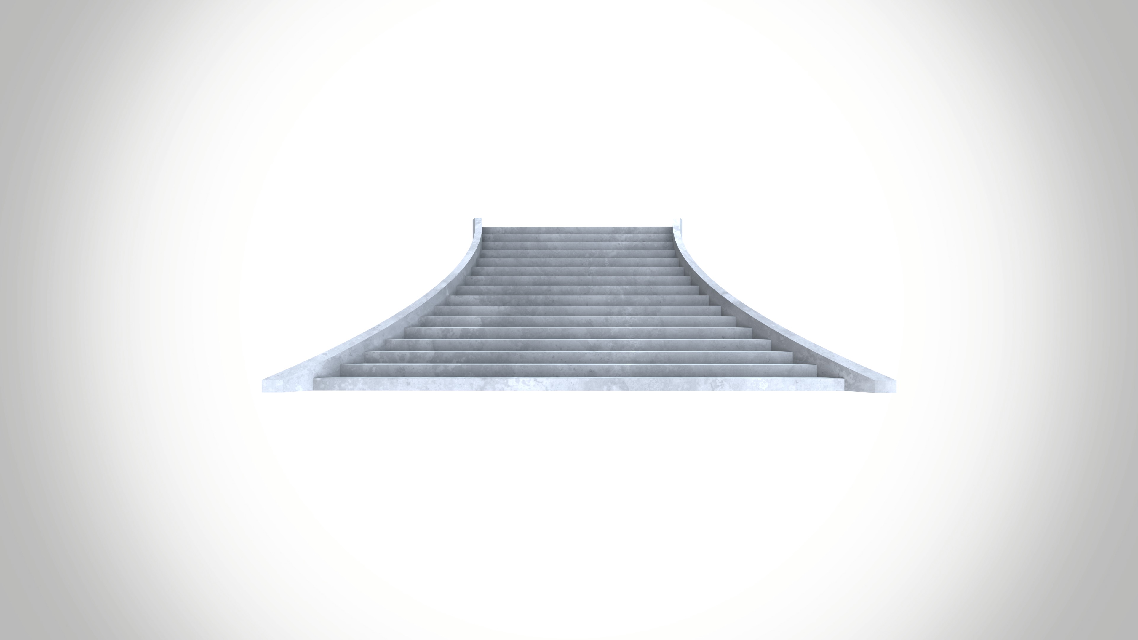 Stairs Low-poly 3D model_5